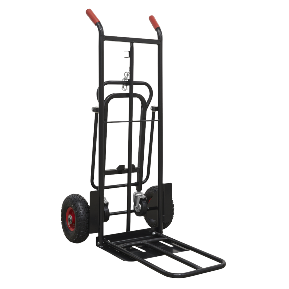 Sealey CST989HD 3 in 1 Heavy Duty Transport Sack Cart Truck with PU Polyurethane Tyres, 300kg Capacity