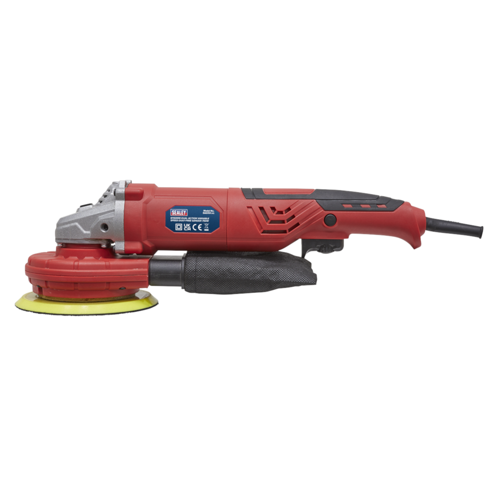 Sealey DAS151 Random Orbital Dual Action Dust-Free Sander, 150mm, 750W 230V