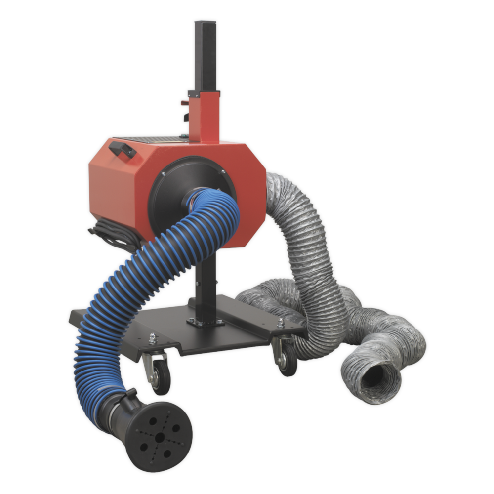 Sealey EFS/93 Exhaust Pipe Gas Fume Extraction Unit with 6m Ducting 550W 230V