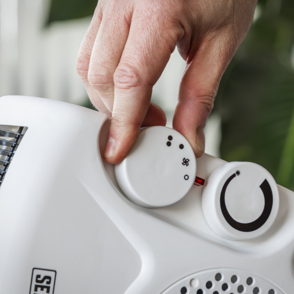 Sealey FH2010 Portable Electric Fan Heater with 2 Heat Settings, Thermostat 2000W, 230V 13A