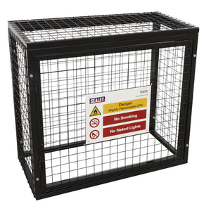 Sealey GCSC319 Propane Butane Gas Bottle Cylinder Safety Storage Cage for 3 x 19kg Cylinders