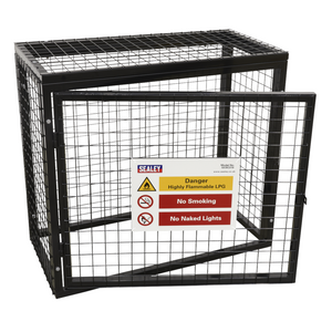 Sealey GCSC319 Propane Butane Gas Bottle Cylinder Safety Storage Cage for 3 x 19kg Cylinders