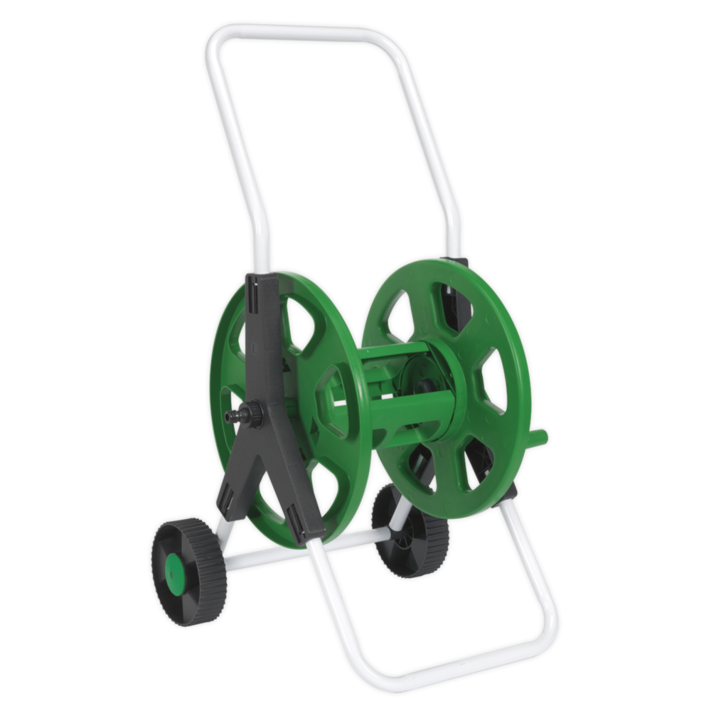 Sealey GH60 Garden Water Hose Pipe Reel Trolley Cart, 60 Metre Capacity