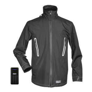 Sealey HJ00KIT Heated Rain Weather Coat Jacket 5V with Powerbank