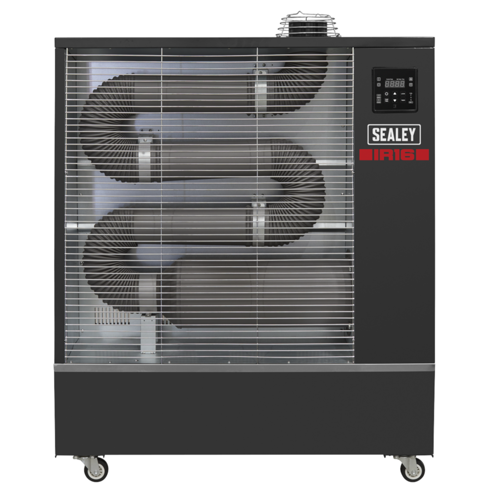 Sealey IR16 Industrial Infrared Diesel Fuel Heater, 55,000BTU 16kW 230V