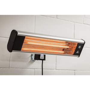 Sealey IWMH1809R High Efficiency Carbon Fibre Infrared Electric Heater, Wall Mounted, 1.8kW 230V