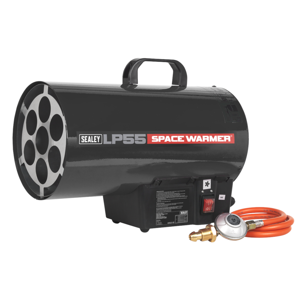 Sealey LP55 Space Warmer Propane Gas Heater, 54,500BTU 16kW