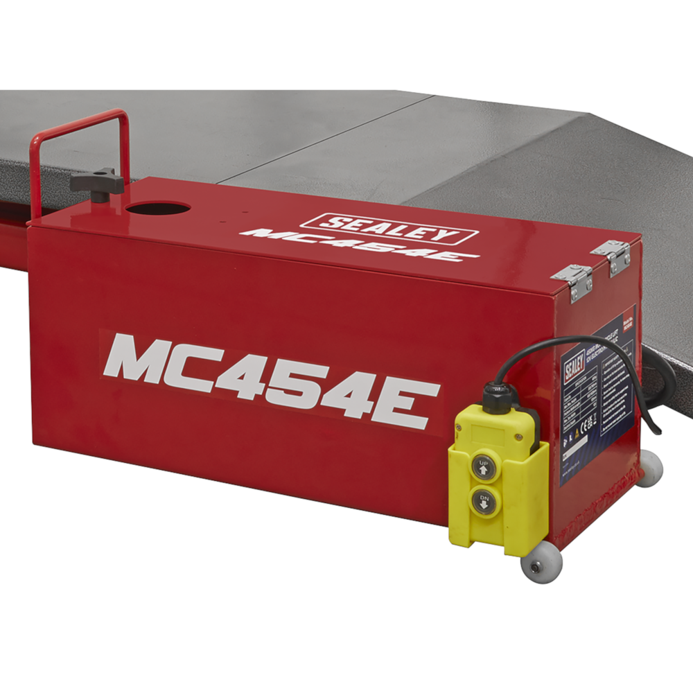 Sealey MC454E Heavy Duty 12V Electro Hydraulic Motorcycle Bike Garage Workshop Support Ramp Bench Lift 450kg Capacity