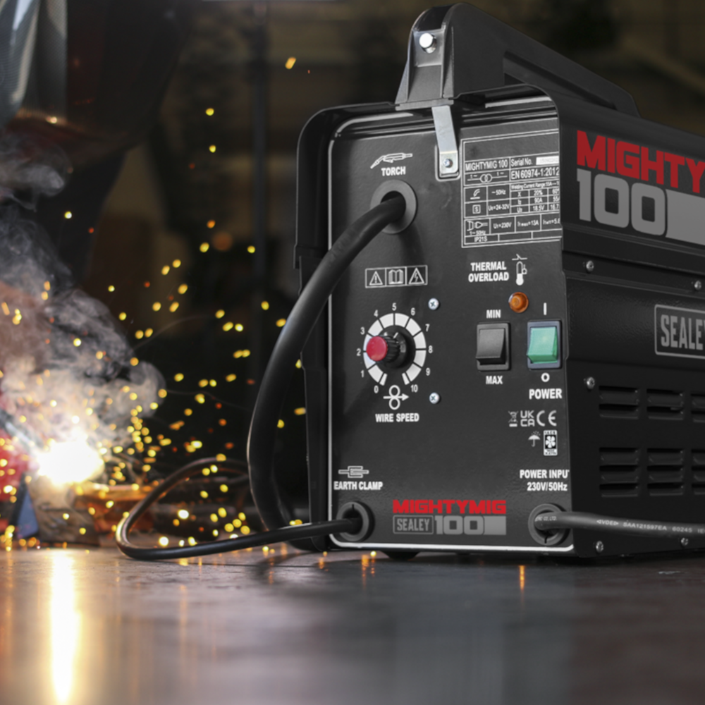 Sealey MIGHTYMIG100 No-Gas Gasless MIG Welder, 100A, 230V