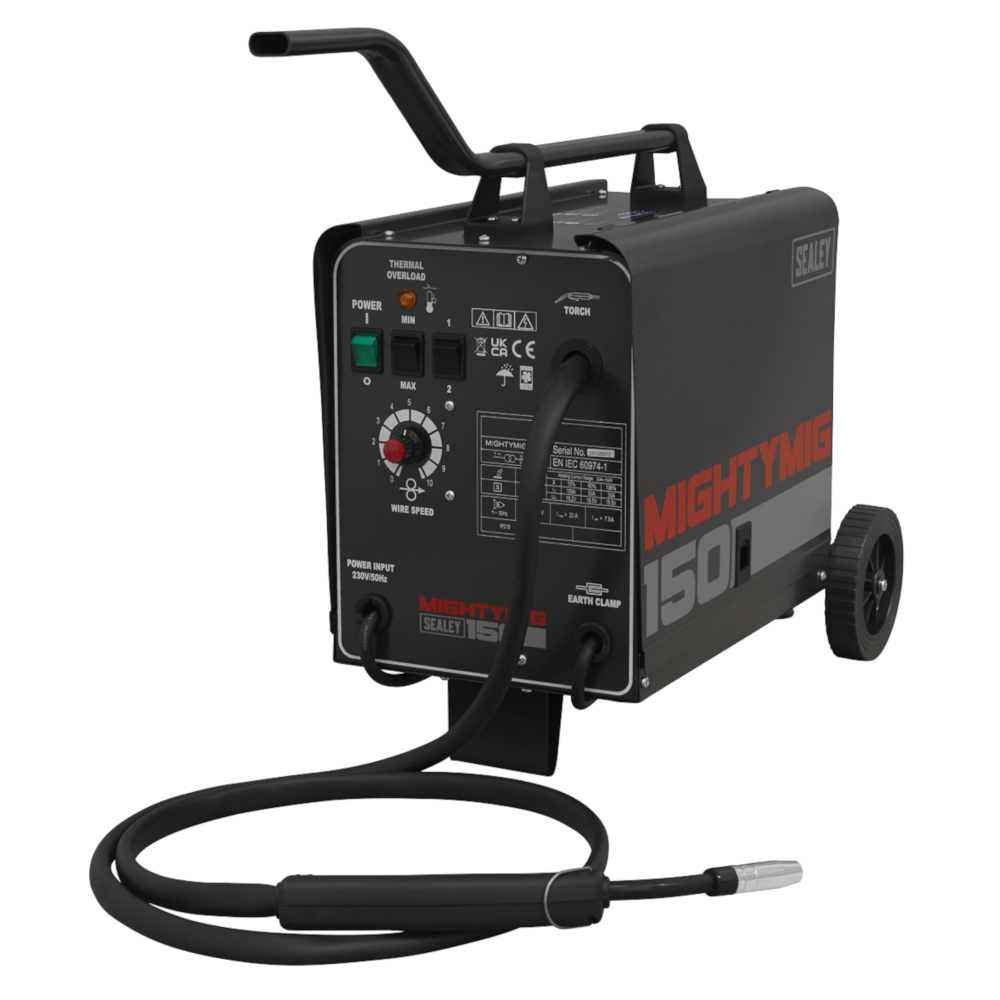 Sealey MIGHTYMIG150 Professional Gas/Gasless MIG Welder, 150A, 230V