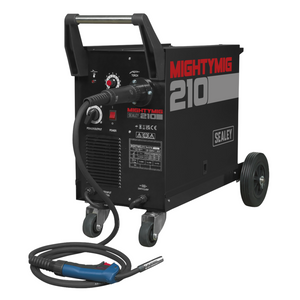 Sealey MIGHTYMIG210 Professional Gas/Gasless MIG Welder with Euro Torch, 210A, 230V
