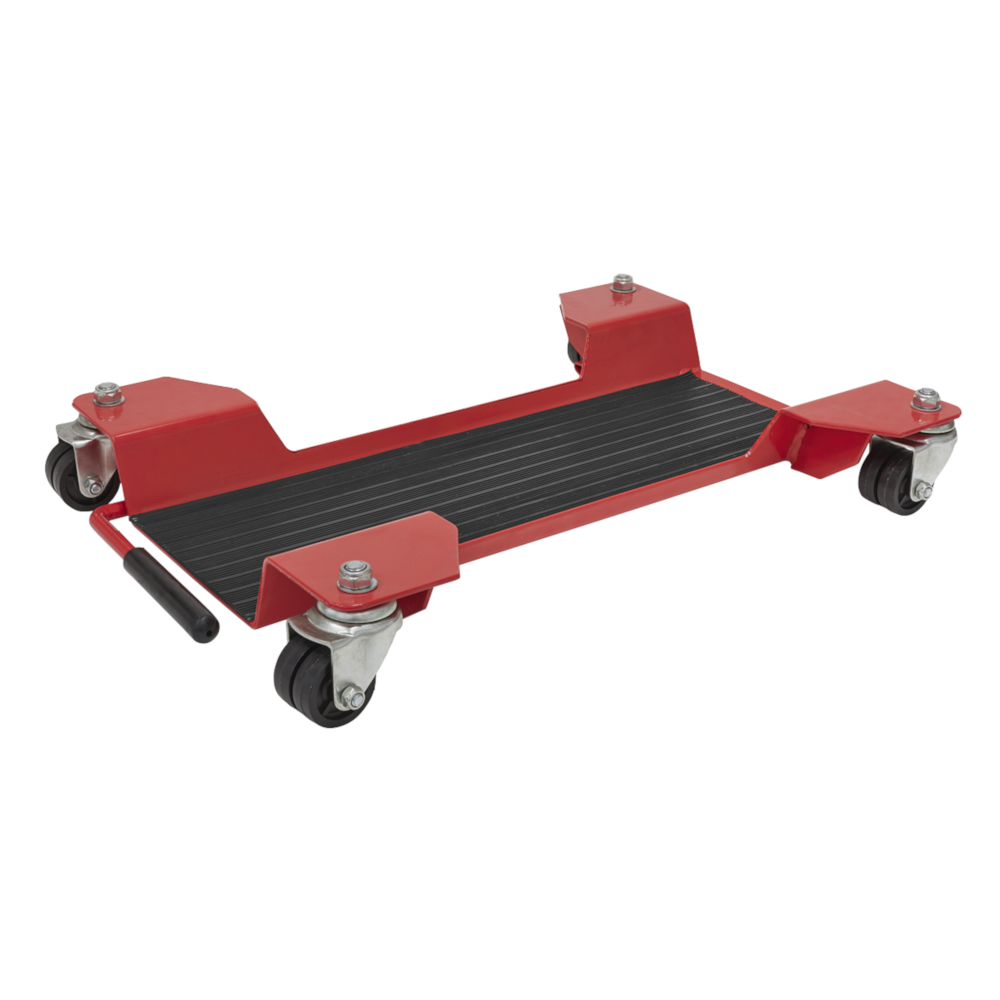 Sealey MS0651 Motorcycle Bike Garage Workshop Centre Support Stand Transport Dolly Trolley 220kg Capacity