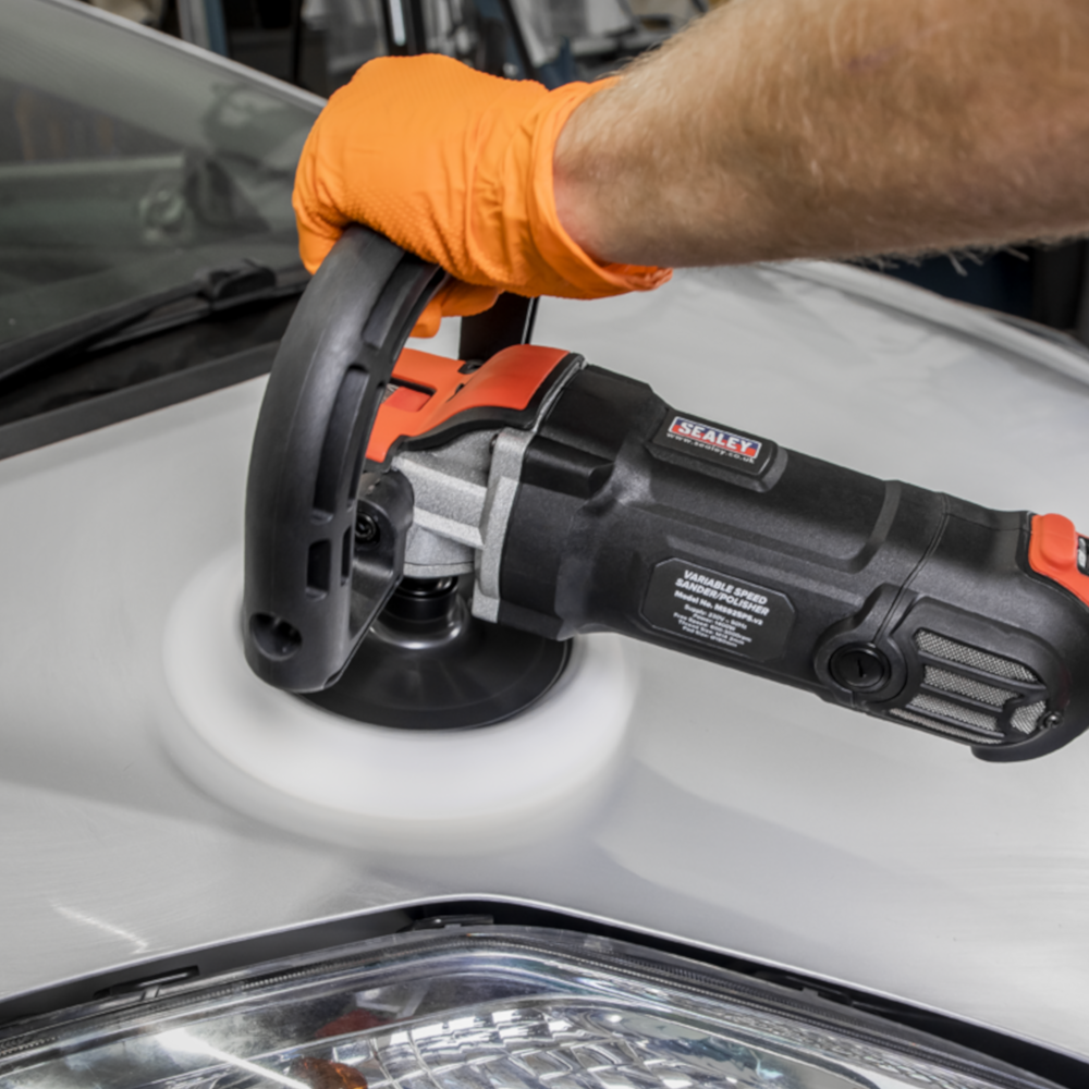 Sealey MS925PS Variable Speed Sander Polisher, 180mm, 1400W 230V