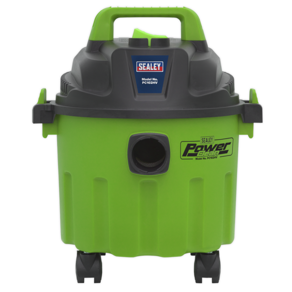 Sealey PC102HV Wet & Dry Vacuum Cleaner 10 Litre 1000W 230V, Green