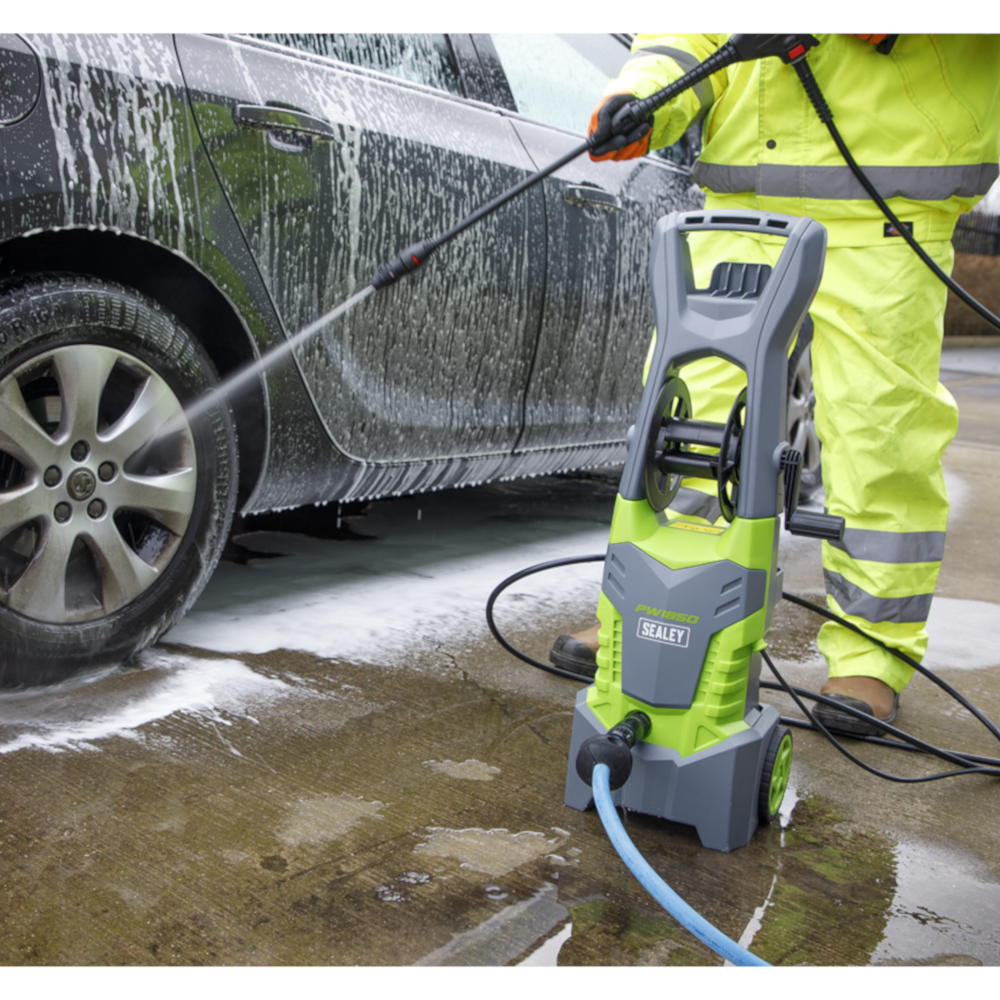 Sealey PW1850 Pressure Washer Car Patio Garden Jet Cleaner with TSS and Rotablast® Nozzle, 130bar, 1900W 230V