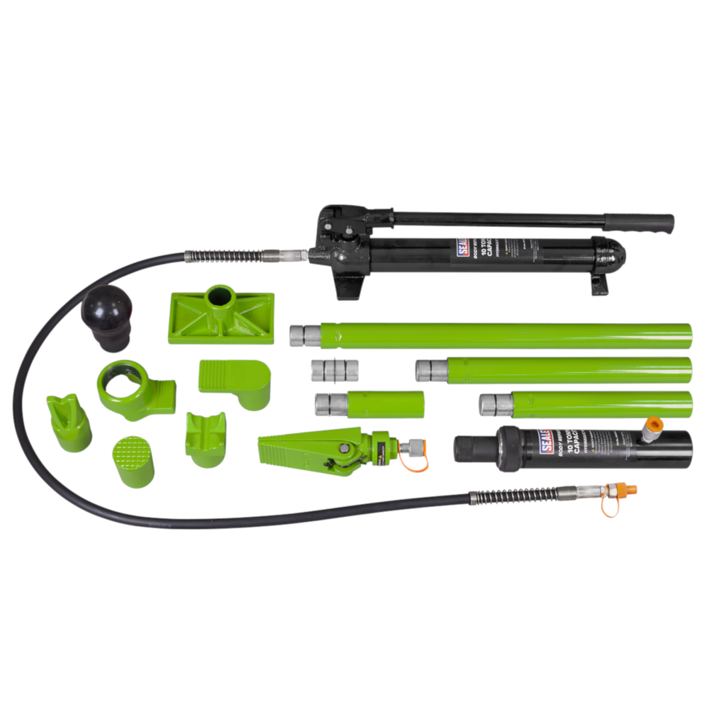 Sealey RE9810 10 Tonne Snap Type Hydraulic Garage Workshop Body Repair Kit