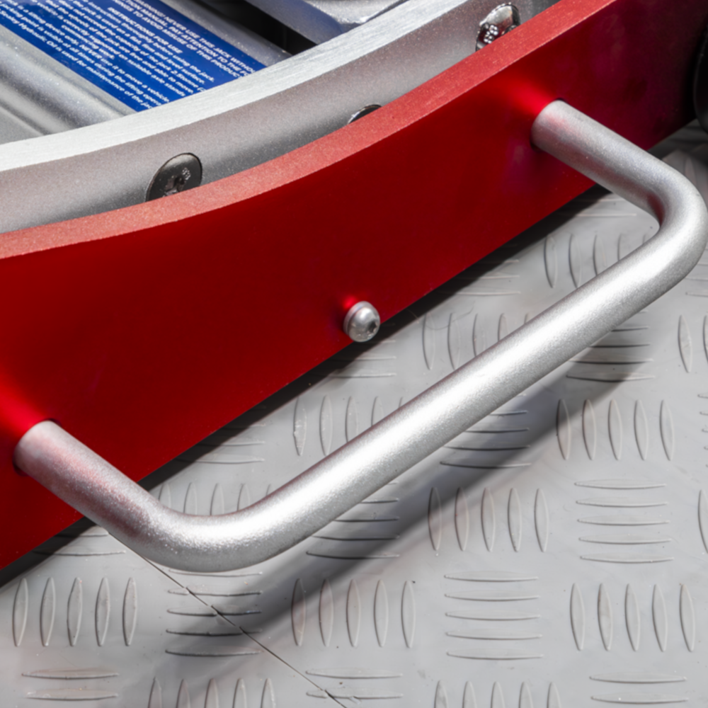 Sealey RJA2500 2.5 Tonne Aluminium Low Entry Profile Garage Workshop Lifting Trolley Jack with Rocket Lift