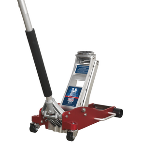 Sealey RJA2500 2.5 Tonne Aluminium Low Entry Profile Garage Workshop Lifting Trolley Jack with Rocket Lift