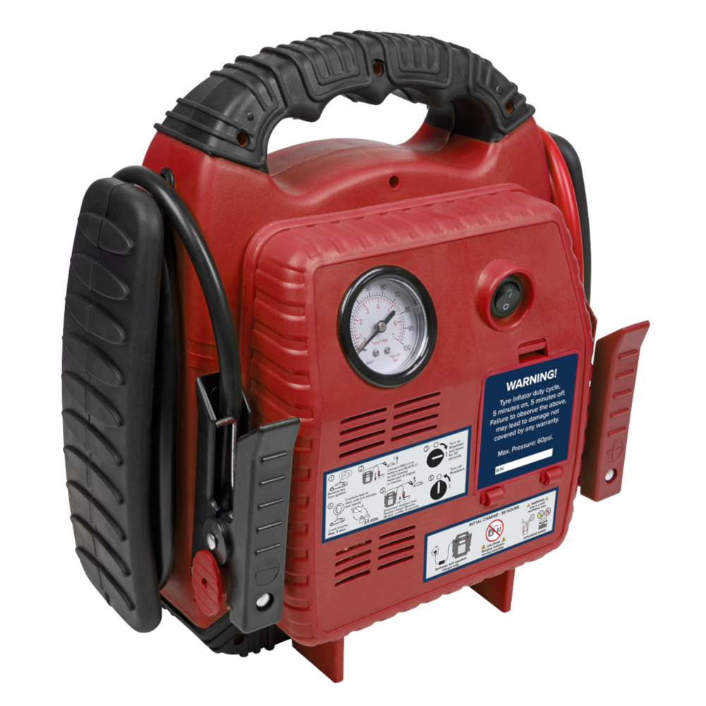 Sealey RS132 Roadstart Emergency Power Pack Vehicle Roadside Battery Charger Jump Lead Booster Starter 12V 900 Amps