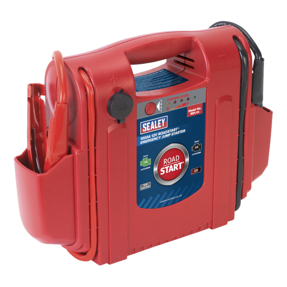 Sealey RS1 RoadStart Emergency Vehicle Roadside Battery Charger Jump Starter 1000 Amps 12V