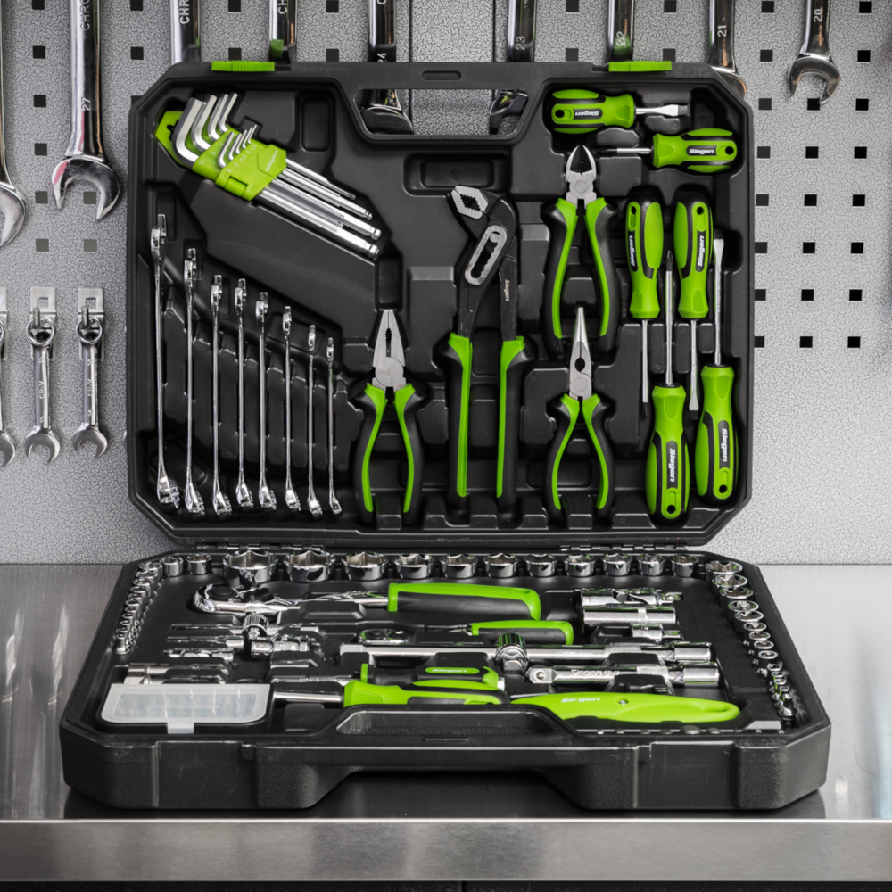 Sealey S01214 135 Piece Socket, Hex Bit, Spanner, Screwdriver, Pliers Mechanics Hand Tool Kit