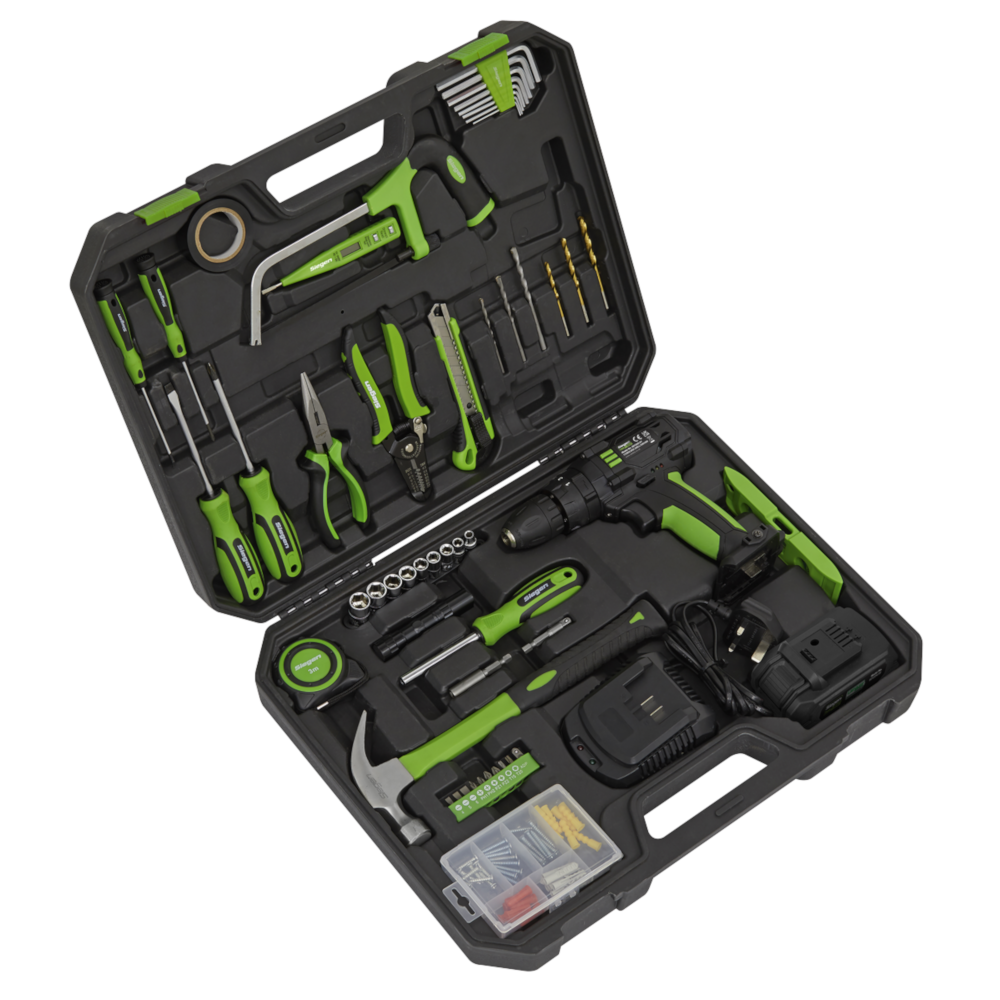 Sealey S01224 Siegen Cordless Combi Drill 18V with 101 Tool Kit