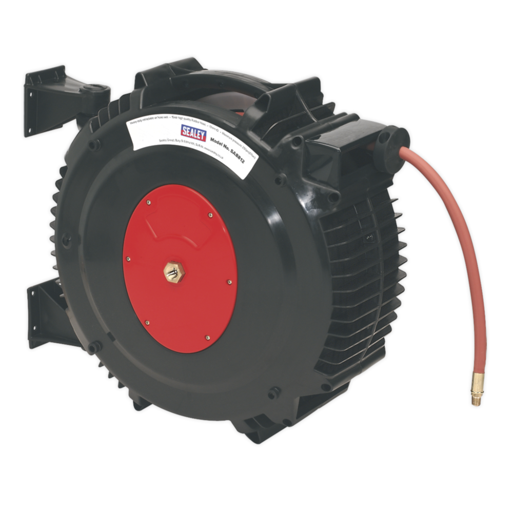 Sealey SA8812 Retractable Air Tool Rubber Hose Reel 13mm 15 Metre 1/2" BSP