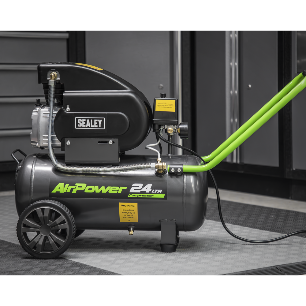 Sealey SAC2420E Direct Drive Air Compressor, 24 Litre, 2hp 1.49kW 230V