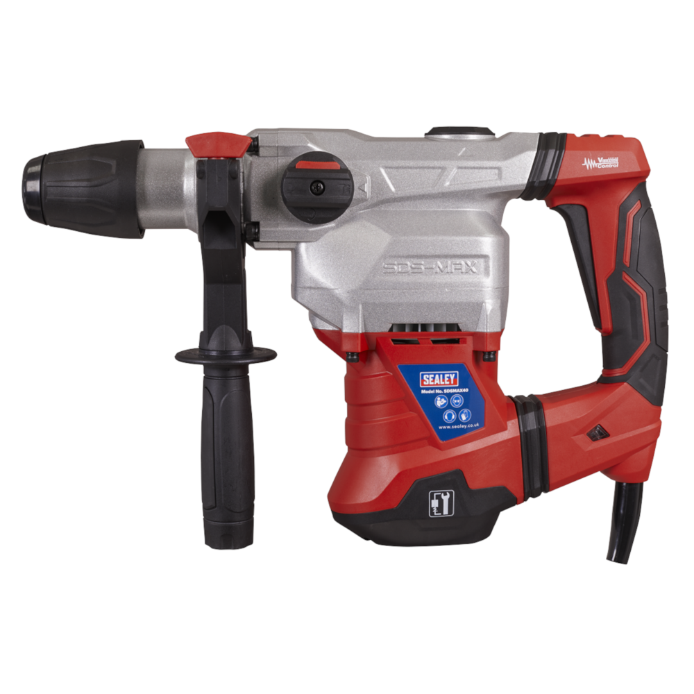 Sealey SDSMAX40 SDS Max Rotary Hammer Masonry Chisel Drill 40mm, 1500W 230V