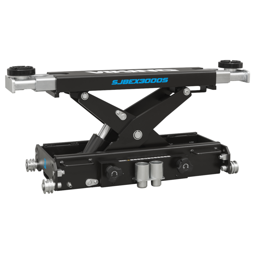 Sealey SJBEX3000S Viking Air Operated Jacking Beam MOT Inspection Pit Ramp with Arm Extenders and Roller Supports, 3 Tonne Capacity, Black