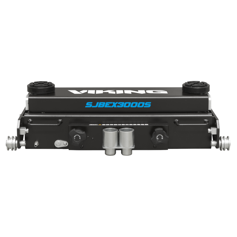 Sealey SJBEX3000S Viking Air Operated Jacking Beam MOT Inspection Pit Ramp with Arm Extenders and Roller Supports, 3 Tonne Capacity, Black