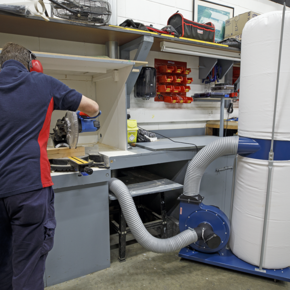 Sealey SM47 Portable Dust and Chip Collector Extractor 2hp 1500W 230V