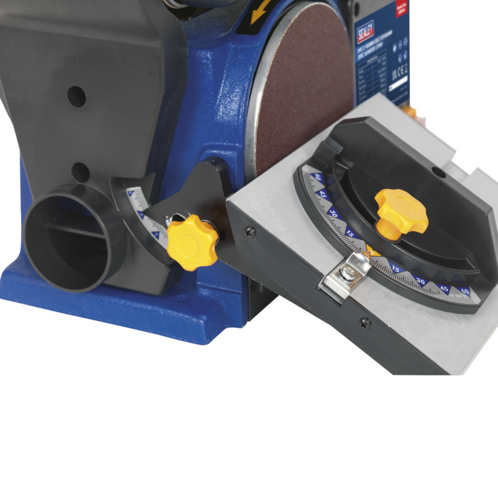 Sealey SM914 Bench Mounted Garage Workshop Belt and Disc Sander 915 x 100mm/150mm 370W 230V
