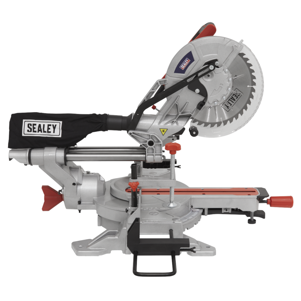 Sealey SMS255 Double Bevel Sliding Compound Miter Wood Cutting Saw 255mm 2000W 230V