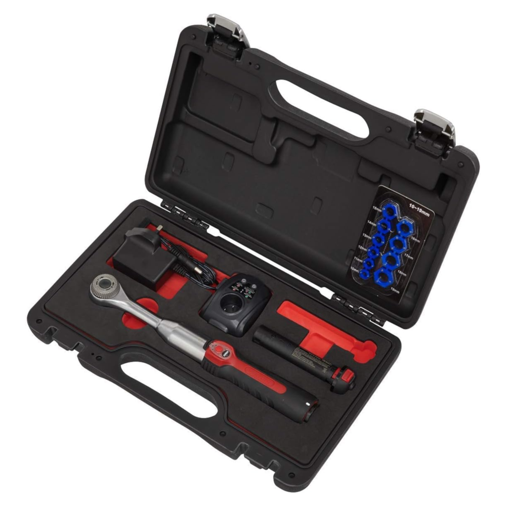 Sealey SPR001 Cordless Power Speed Ratchet Wrench Kit 3.6V, 3/8" Sq. Drive, 244Nm, with 2Ah Battery and Charger
