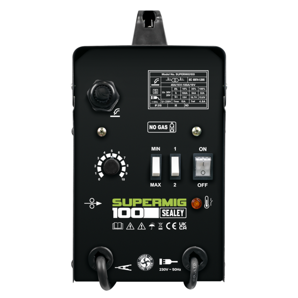 Sealey SUPERMIG100 No-Gas Gasless MIG Welder, 100A, 230V