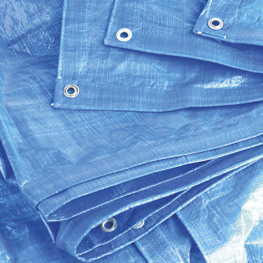 Sealey TARP1216 Heavy Duty Multi Purpose Laminated Waterproof Tarpaulin Cover Sheet 130gsm Blue