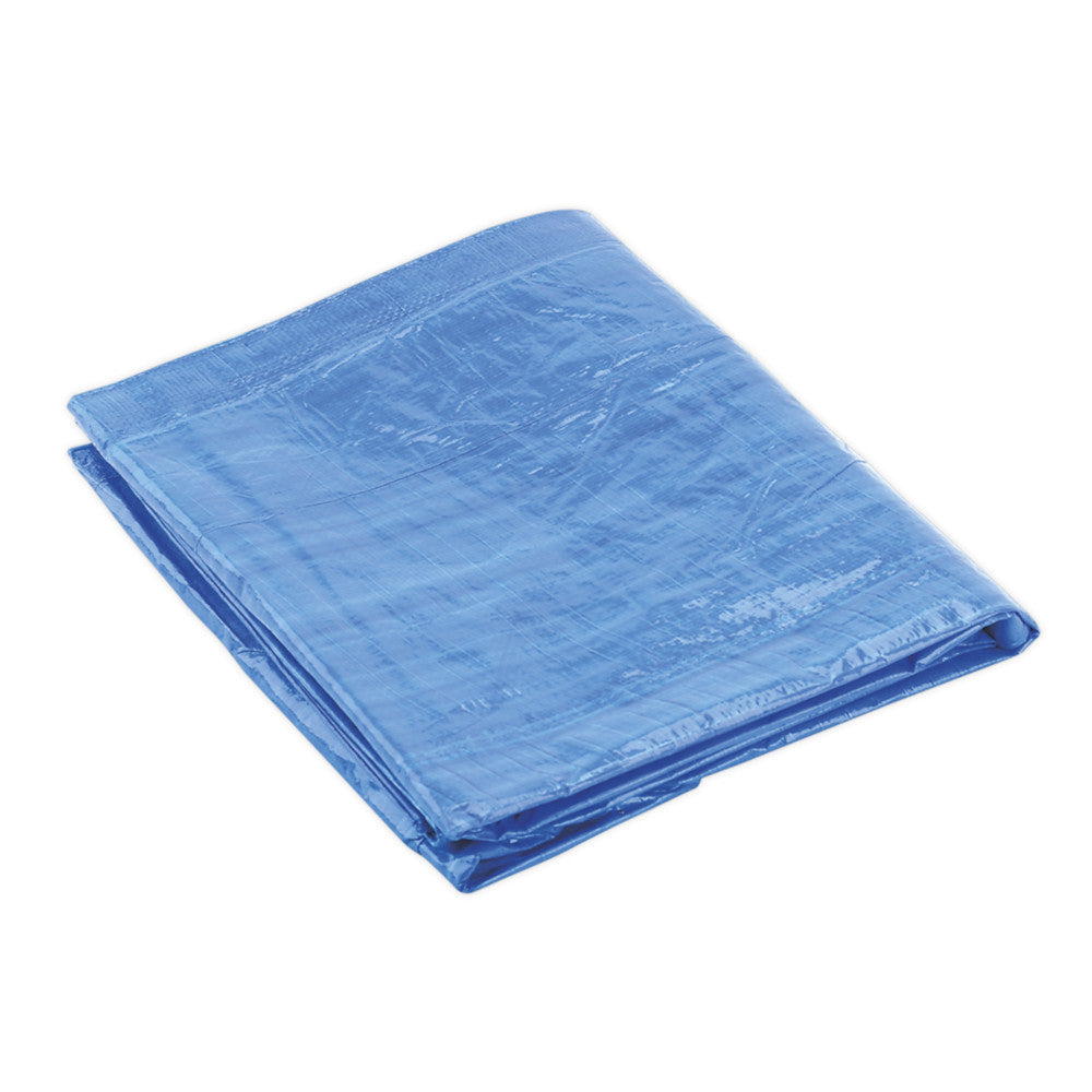 Sealey TARP1620 Heavy Duty Multi Purpose Laminated Waterproof Tarpaulin Cover Sheet 130gsm 4.88 x 6.10m Blue