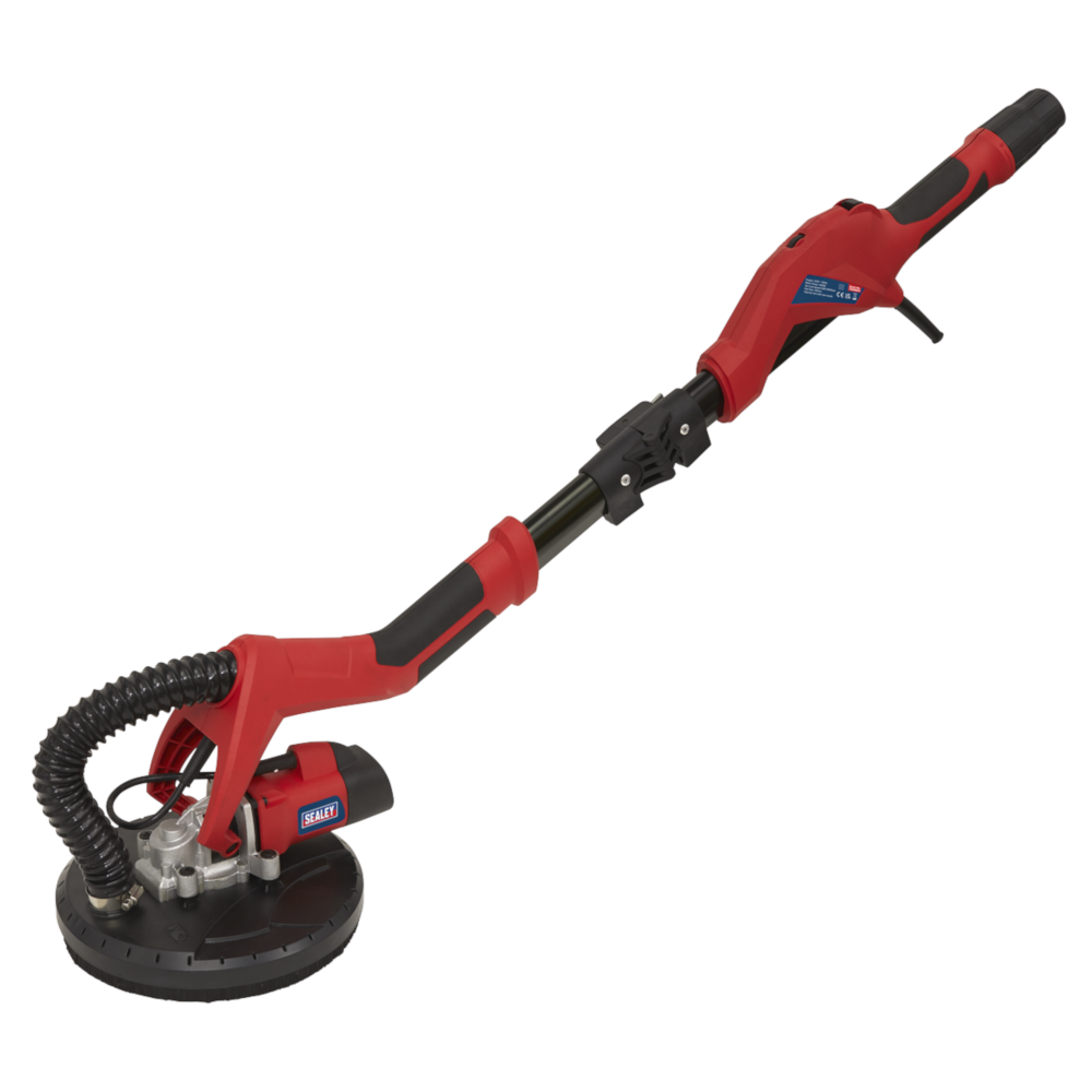 Sealey TDWS600 Long Reach Telescopic Drywall Plasterboard Electric Sander, 215mm Diameter, 600W