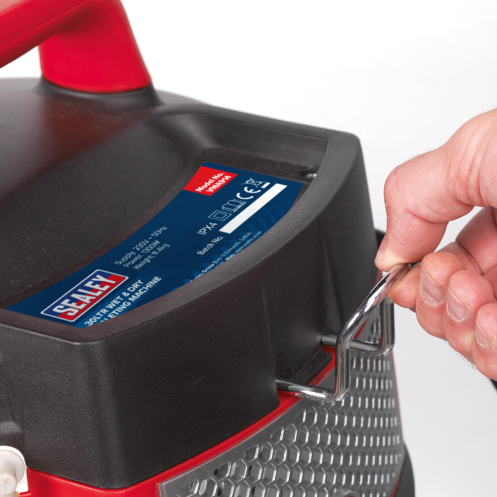 Sealey VMA915 Wet & Dry Valet Cleaner Machine with Stainless Steel Drum 30 Litre 1500W 230V