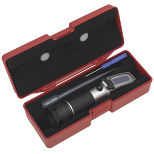 Sealey VS005 Refractometer Antifreeze, Battery Fluid and Screenwash Mix Measurer