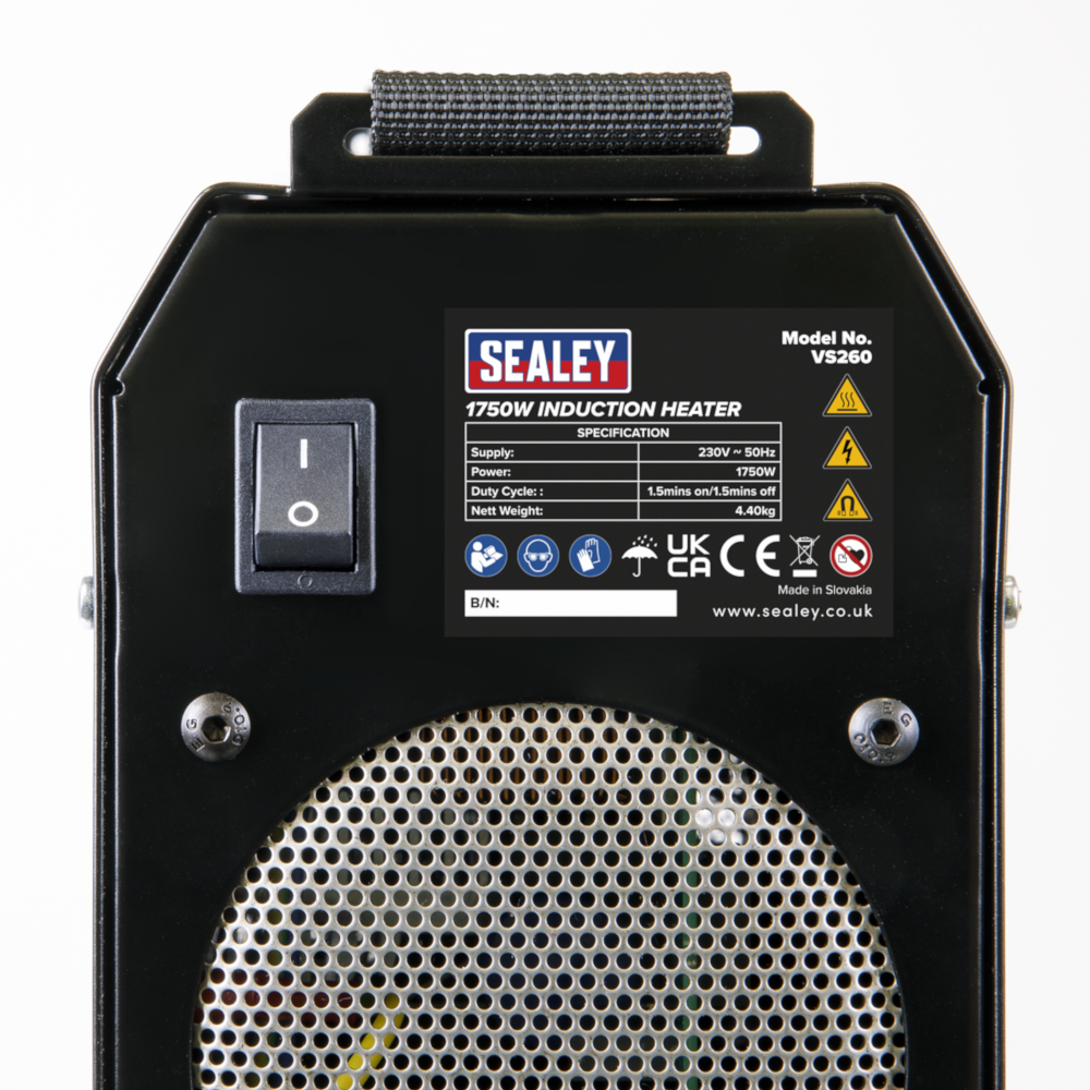 Sealey VS260 Plastic Trim Sticker Fixing Coil Induction Heater 1750W 230V