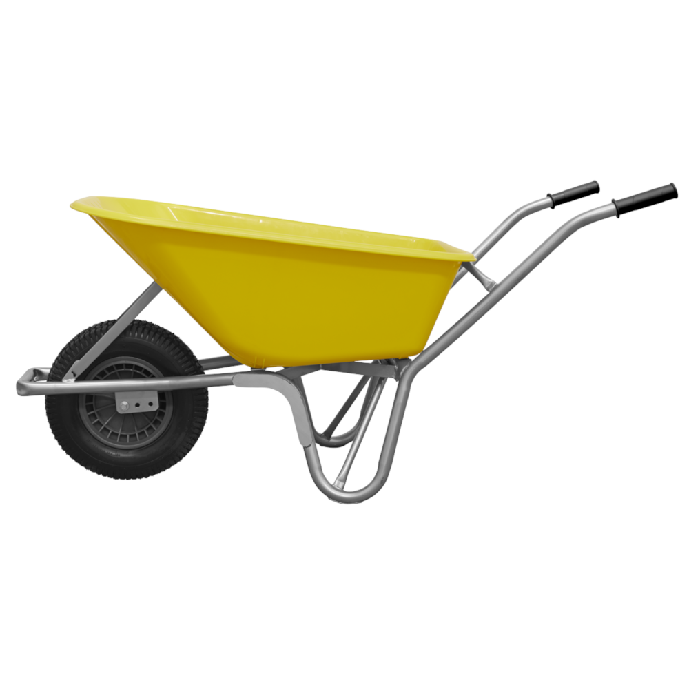 Sealey WBR01 Heavy Duty Steel Frame Garden Wheel Barrow 100 Litre with Pneumatic Tyre, 120kg Load Capacity