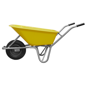 Sealey WBR01 Heavy Duty Steel Frame Garden Wheel Barrow 100 Litre with Pneumatic Tyre, 120kg Load Capacity