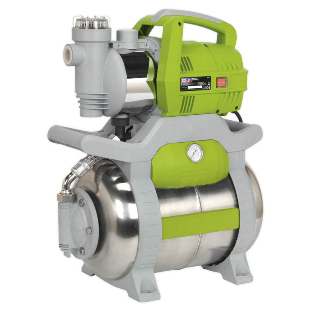 Sealey WPB062S Stainless Steel Booster Water Pump 55L/min 800W 230V
