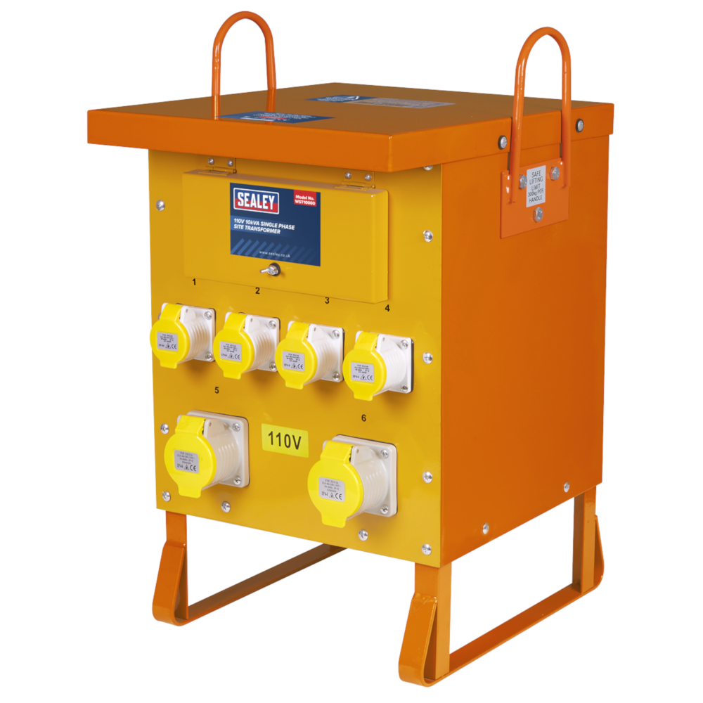 Sealey WST10000 Power Tool Lighting Site Transformer 110V 10kVA