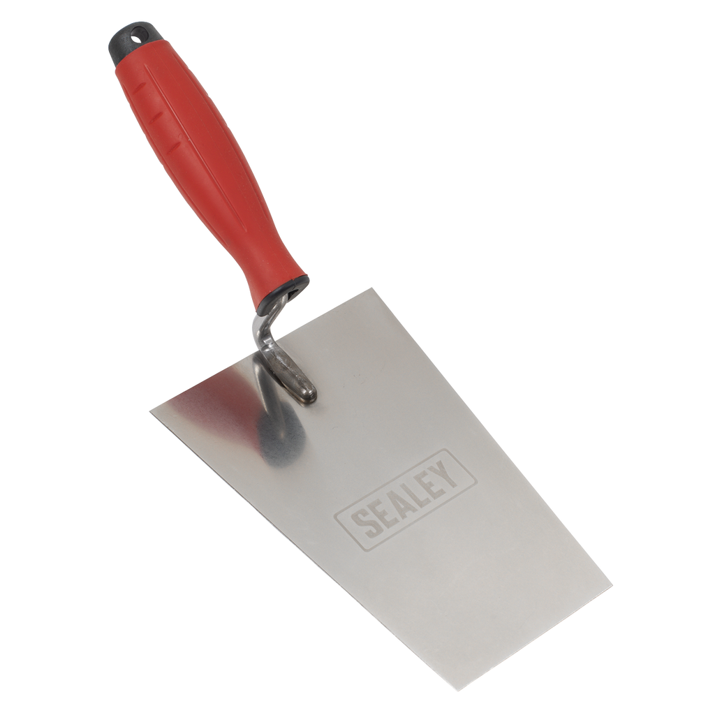 Stainless Steel Bucket Trowel with Rubber Handle 180mm
