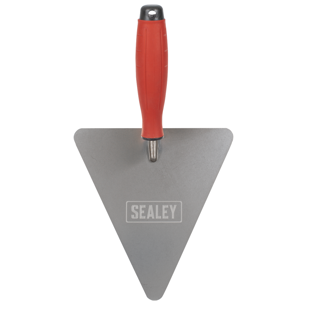 Stainless Steel Triangular Brick Trowel with Rubber Handle 1