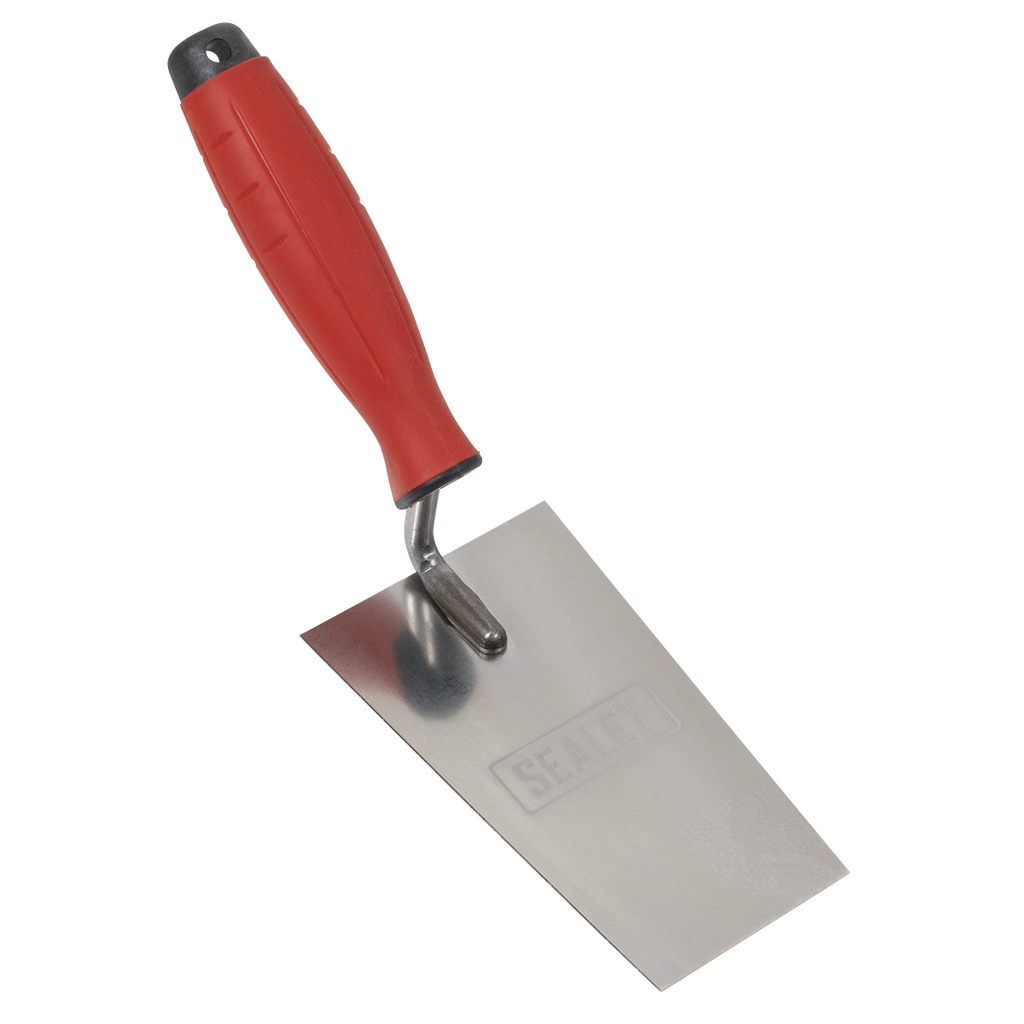 Stainless Steel Filler Trowel with Rubber Handle 140mm