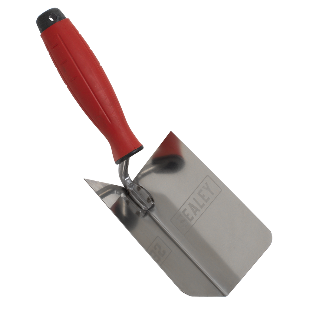 Stainless Steel Internal Corner Trowel with Rubber Handle 12